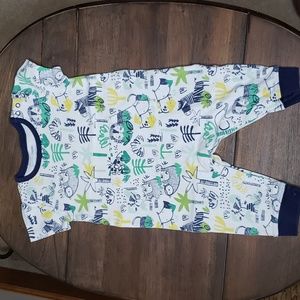 Gymboree NWOT Newborn Essentials Jungle Animals One Piece Romper Sz 3-6M
